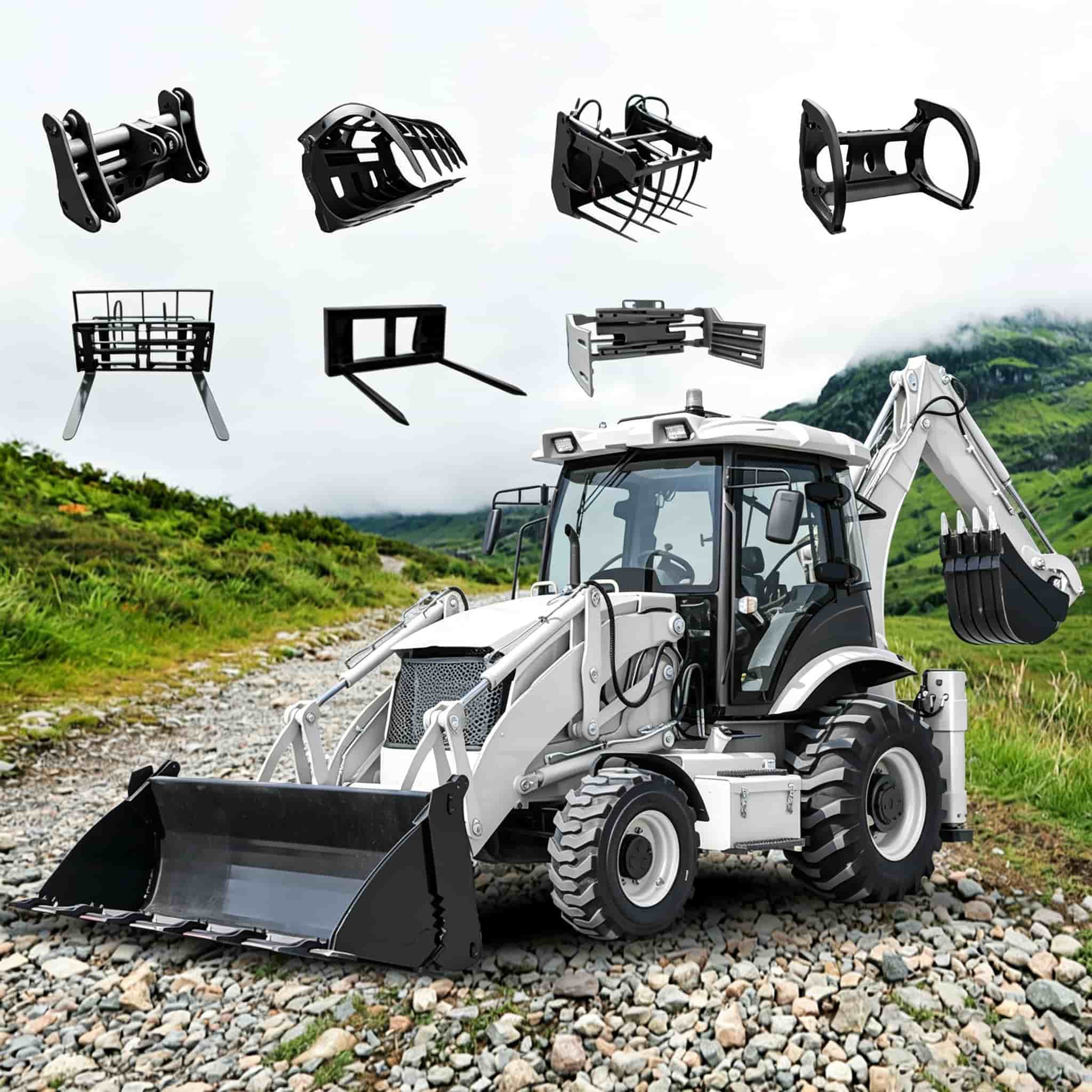 Heavy Equipment Grinder - Backhoe Loader Bersertifikasi CE 40-30C, Emisi